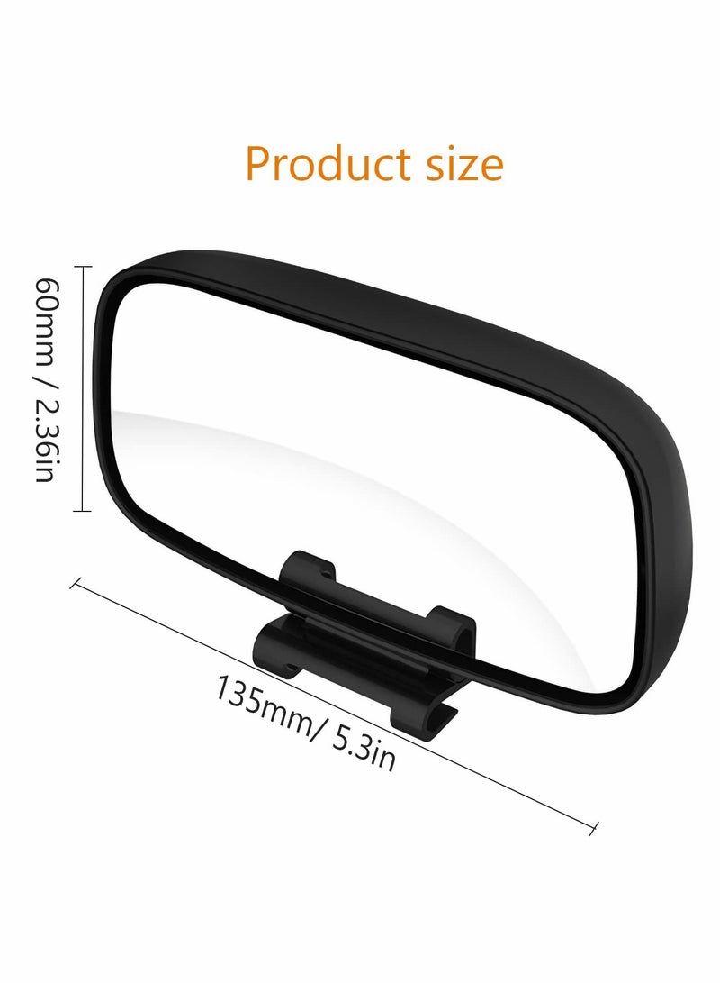 SYOSI Blind Spot Mirror-Side Mirror Wide Angle Mirror HD Glass Convex 360 Degree Rotation Car Rear Auxiliary Mirror with Adjustable Sticker Automotive Exterior Accessories for Cars Trucks（2 PCS）  - Image 4