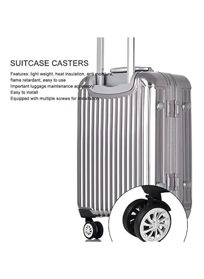Black Rotator Luggage Wheel, Replacement Plastic Luggage Wheels with 2 Caster Wheels, Suitcase Wheels for Luggage Suitcase Trolley 360 Degree Rotation - Image 2