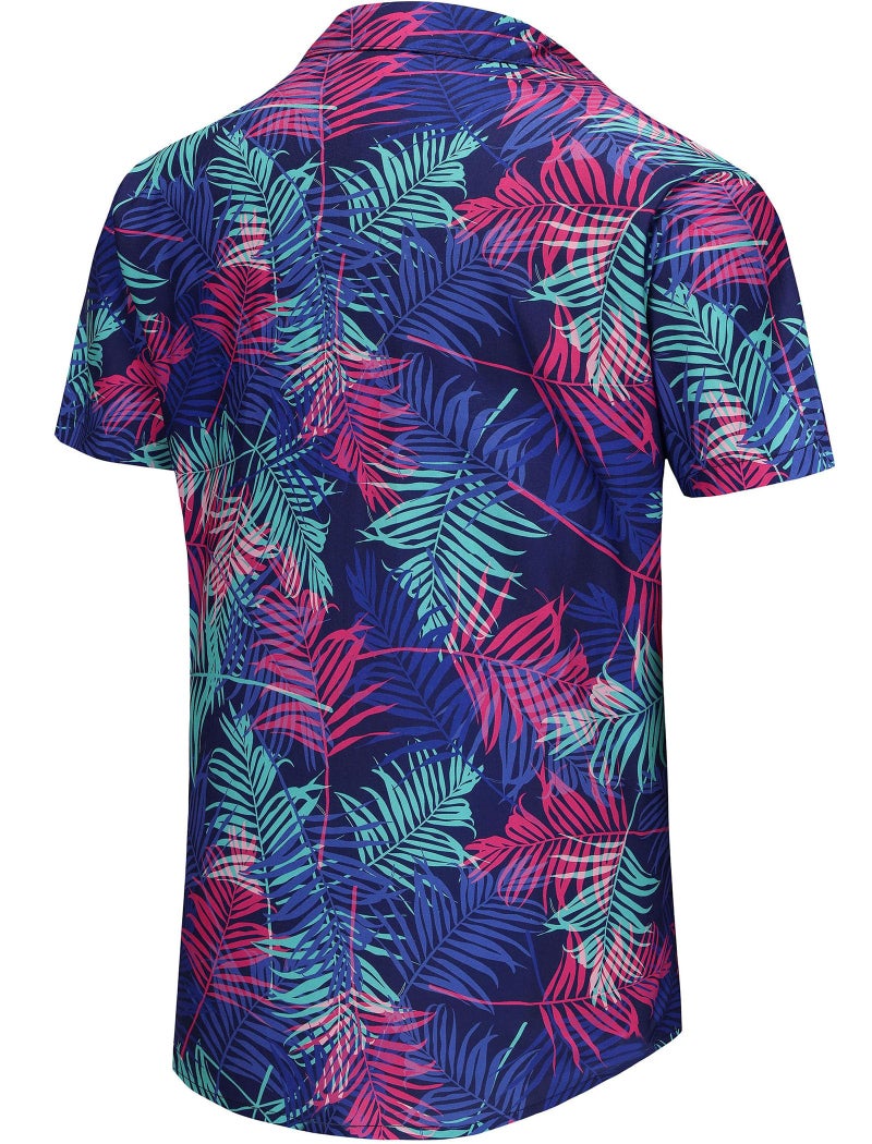 KYKU Hawaiian Shirt for Men Funny Palm Tree Shirts Summer Button Up Purple - Image 5