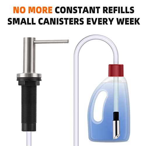 GAPPO Sink Soap Dispenser Extension Tube Kit, 47" Under Counter Gappo Soap Dispenser Tube with Upgraded Metal Check Valve for Kitchen Sink - Image 5