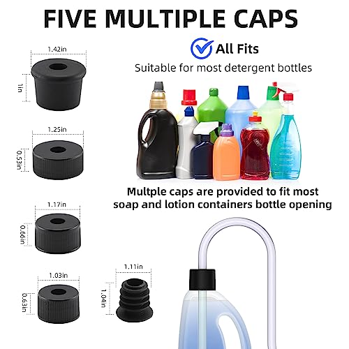 GAPPO Sink Soap Dispenser Extension Tube Kit, 47" Under Counter Gappo Soap Dispenser Tube with Upgraded Metal Check Valve for Kitchen Sink - Image 3
