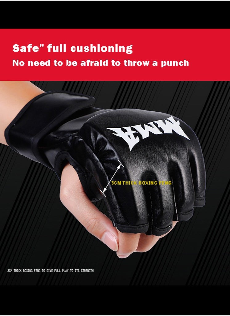 Generic MMA Boxing Gloves,Boxing Gloves Half Finger - Adult average size  - Image 2