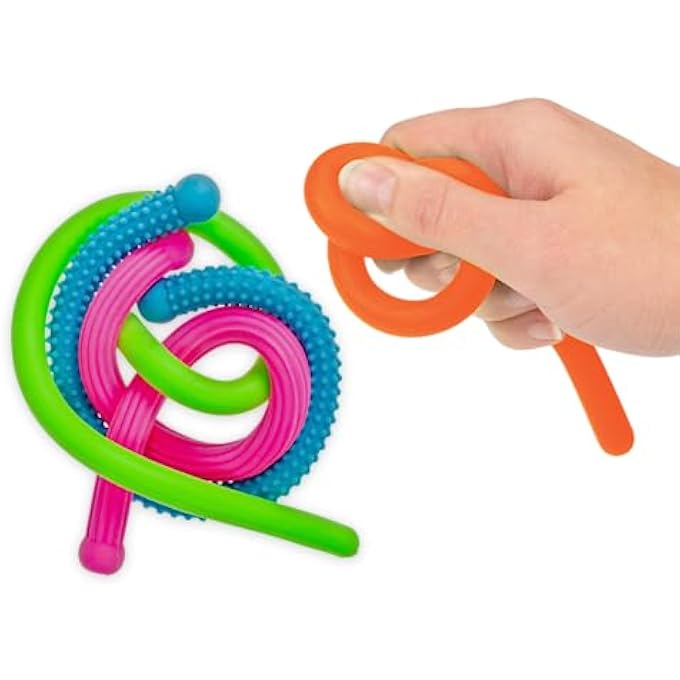 Ja-Ru Udon Textured Stretchy Noodles (1 Udon Pack) Strings and Super Sensory Fidget Toys for Adults and Kids Stocking Stuffers Fidget Pack. Autism, Anxiety Tactile Toy Kids Party Favor UDON-4799-1 - Image 3