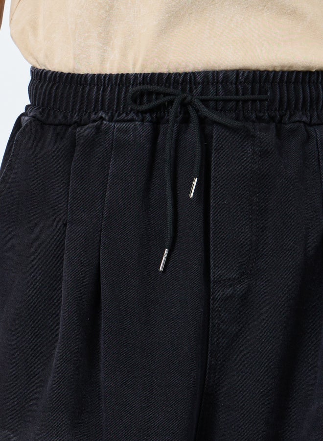 ستايلي جينز فضفاض بخصر متوسط مع رباط - Image 3