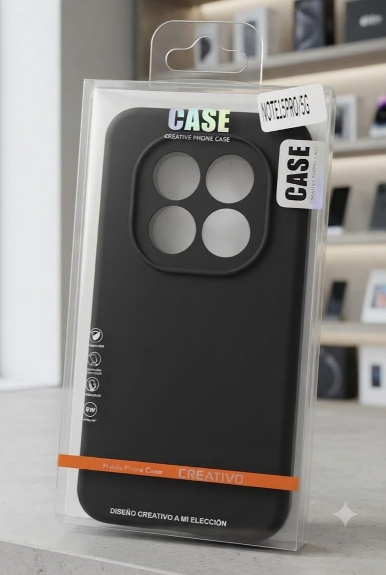 Xiaomi Redmi Note 15 Pro 5G Silicone Back Case Cover - TPU Silicone, Durable & Accurate Cut-outs - Scratch, Dust & Smudge Protection, Shockproof & Water-Proof Cover for Xiaomi Redmi Note 15 Pro 5G - Black - Image 2