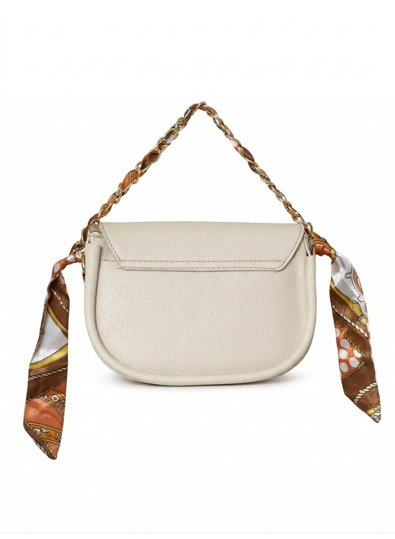 لايف ستيلاش  حقيبة كروس جلد بمشبك مغناطيسي - بيج ZC-1 - Image 4