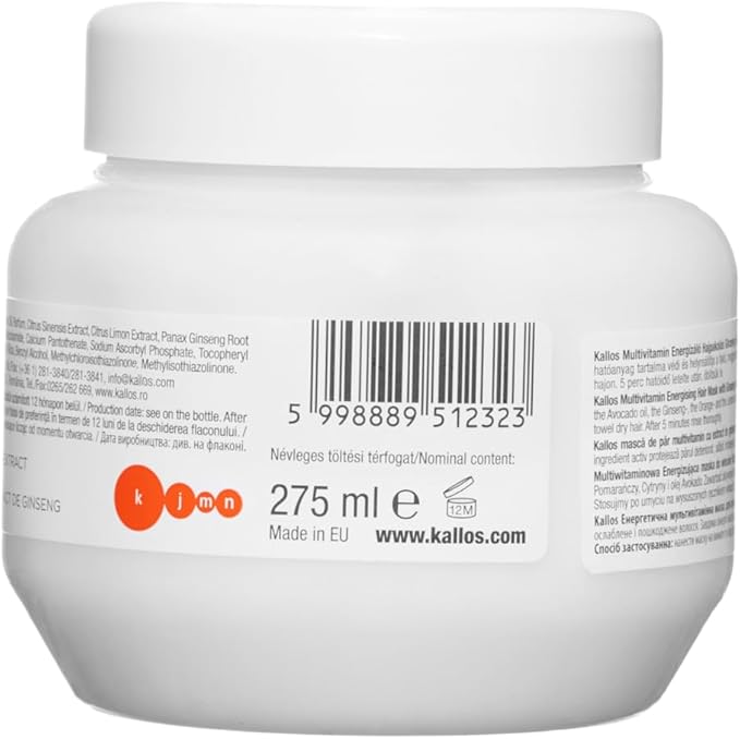Kallos KJMN Multivitamin Energising Hair Mask with ginseng extract and avocado oil 1000 ml 3381 Fl Oz - Image 2