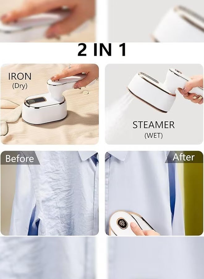 Hugifts Foldable Handheld Garment Steamer, Portable Steam Iron for Home & Travel, Dry/Wet Dual Use - Image 3