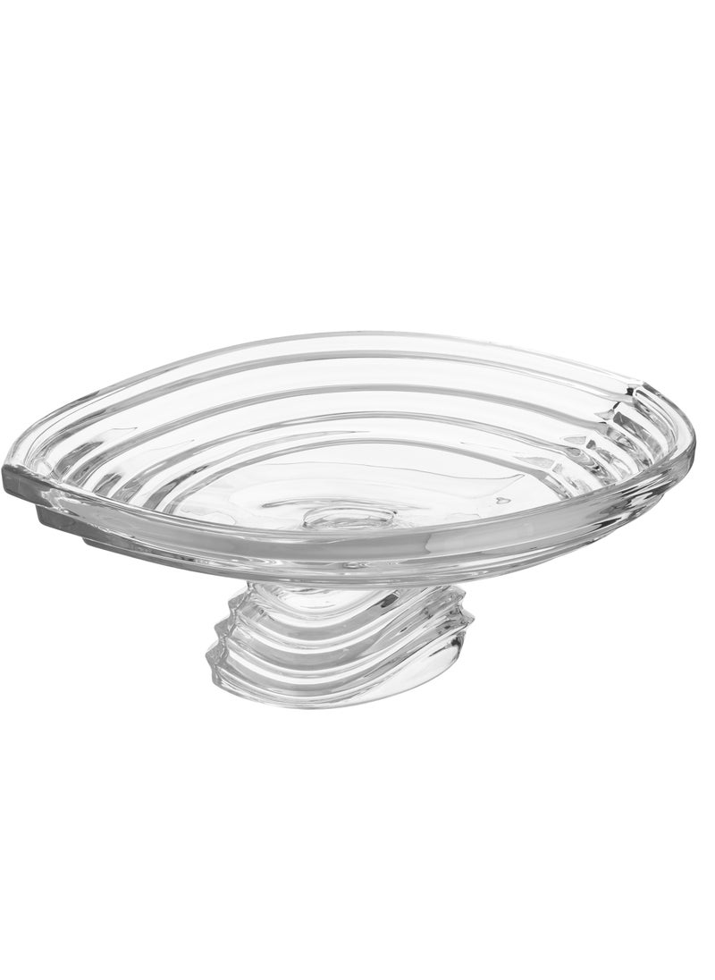 Kaida Turkish crystal serving dish with base for sweets and fruits, multi-use  - Image 2