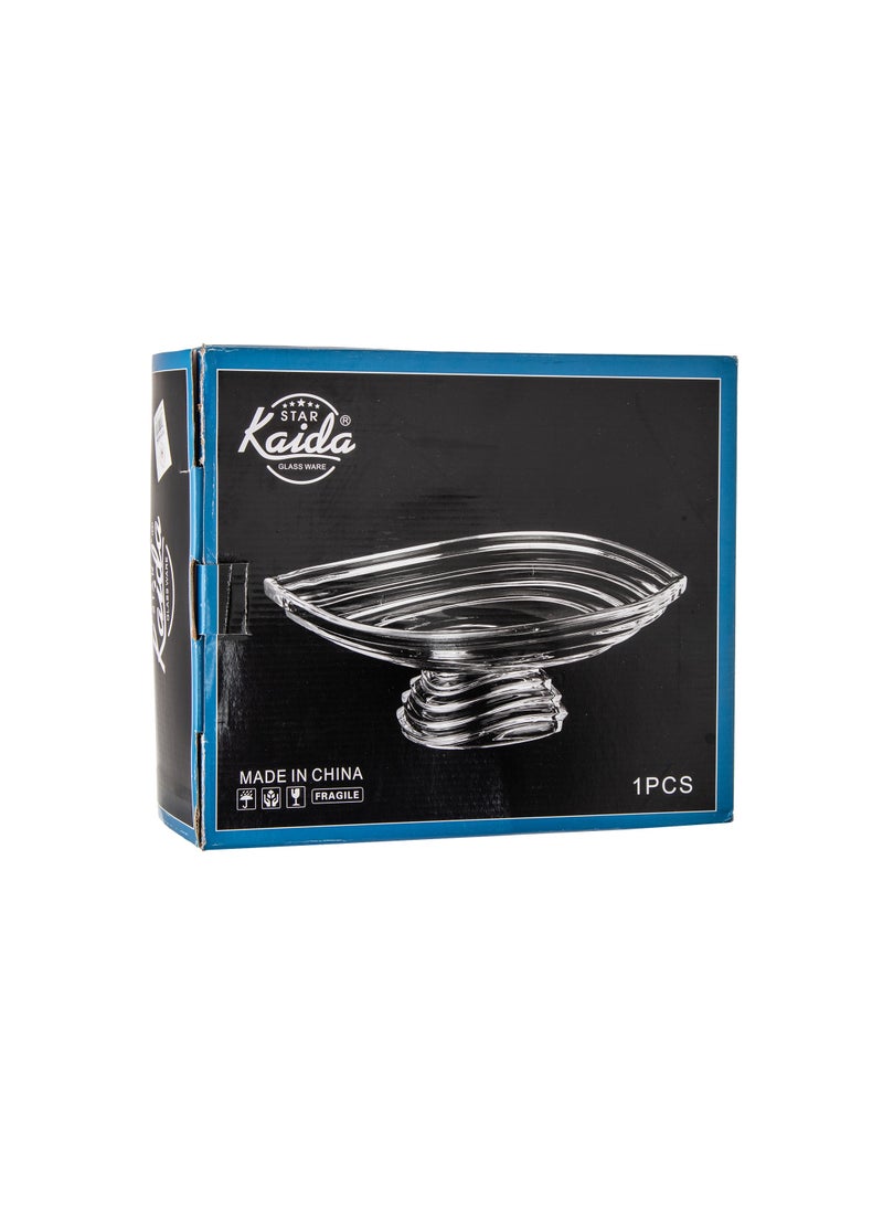 Kaida Turkish crystal serving dish with base for sweets and fruits, multi-use  - Image 4