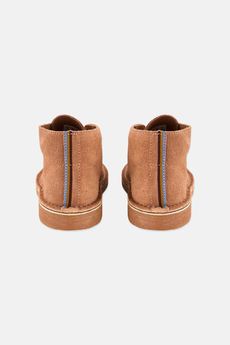 clarks Kids Boy Wide Desert Boot Lace Up Casual Shoes, Brown - Image 4