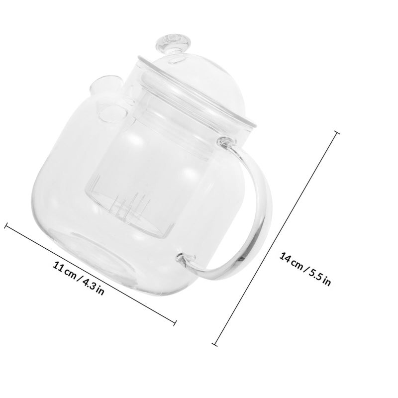 Heat Resistant Glass Teapot With Infuser 750ml Thickened Pot For Loose Leaf Tea Brewing - Image 3