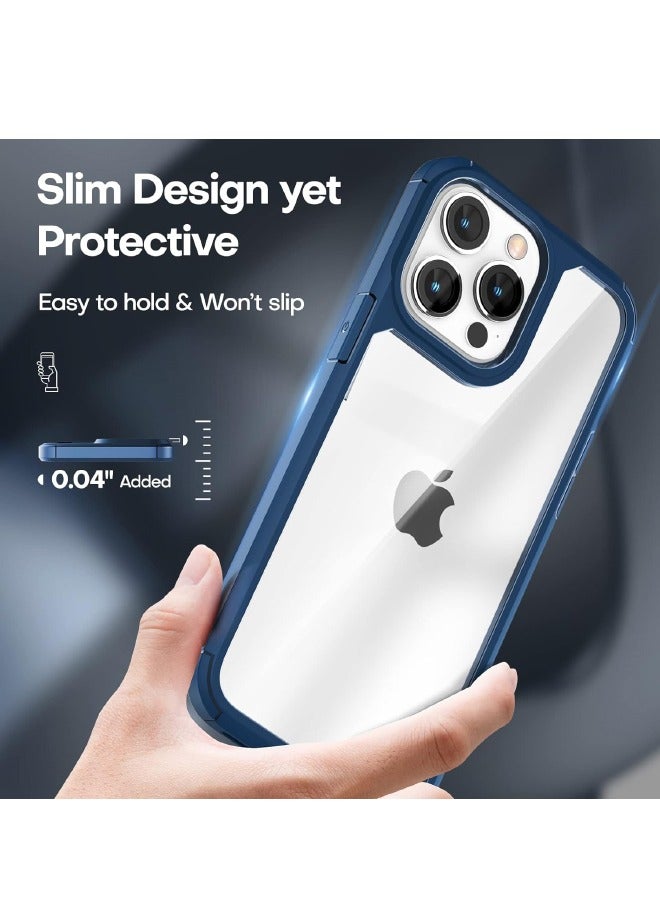 حافظة مصممة لهاتف iPhone 15 Pro، مع واقي شاشة من الزجاج المقوى 9H + واقي عدسة الكاميرا، حافظة هاتف نحيفة مقاومة للصدمات من الدرجة العسكرية لهاتف Apple iPhone 15 Pro 2023 - Image 5