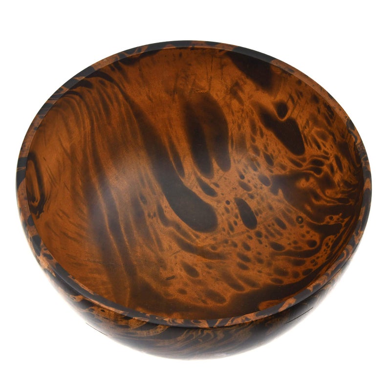 AeraVida Versatile 10 Inches Mango Tree Wood with Dark Stain Kitchen D?cor Serving Bowl | Decorative Wood Serving Bowl | Mango Tree Wood Kitchen Decor | Kitchen Decorative Food Bowl - Image 3