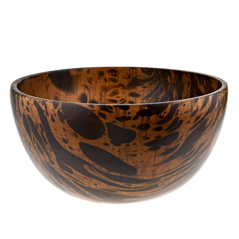 AeraVida Versatile 10 Inches Mango Tree Wood with Dark Stain Kitchen D?cor Serving Bowl | Decorative Wood Serving Bowl | Mango Tree Wood Kitchen Decor | Kitchen Decorative Food Bowl - Image 1