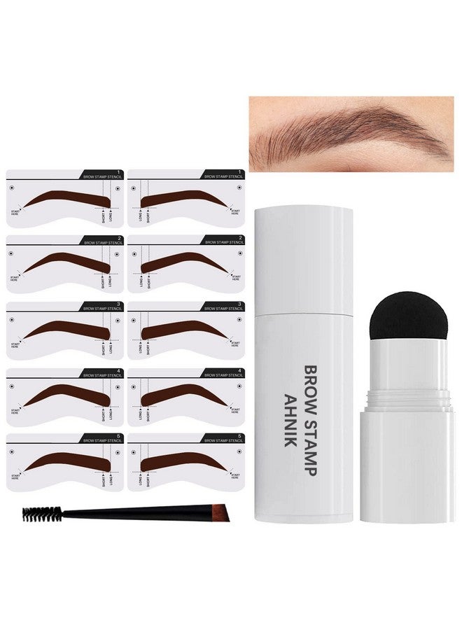 AHNIK Eyebrow Stamp Stencil Kit Brow Stamp With 5Pairs Reusable Eyebrow Stencil Kit Eye Brow Stamping Kit Eyebrow Stamp(Auburn) - Image 2