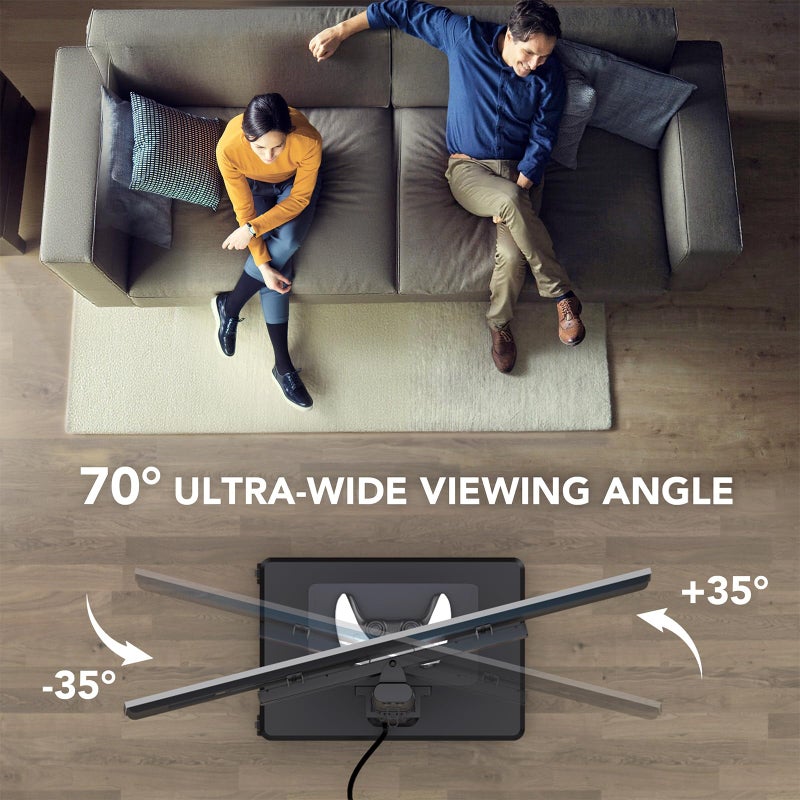 AX WABER Mobile TV Stand with Power Outlets&Shelf, Floor Portable TV Stand with Wheels for 27-65Inch LCD LED OLED Flat/Curved Panel Screen, Swivel,Height Adjustable&Wood Base, RollingTV Cart Black - Image 4