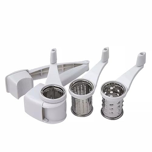 Dexam Rotary Cheese Grater  Stainless Steel Blades MultiPurpose Use Easy to Clean Dishwasher Safe