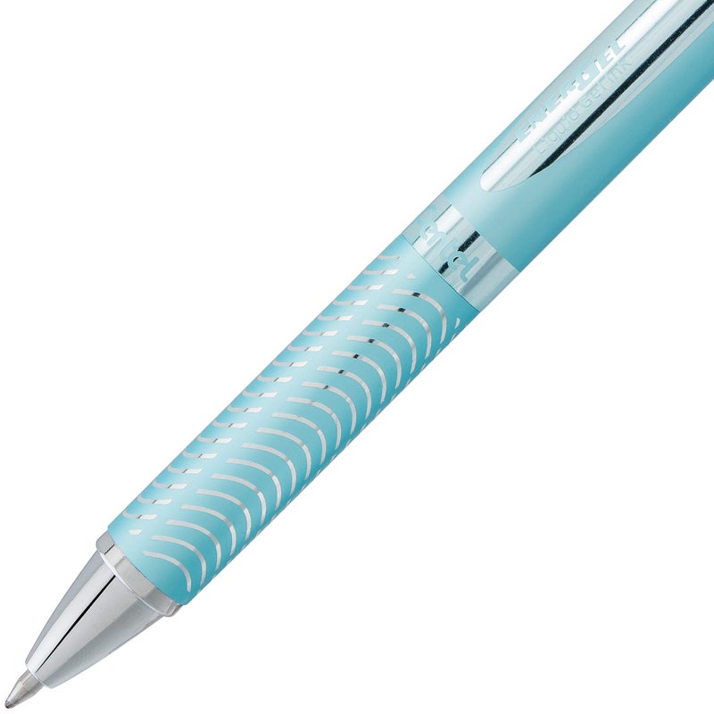 Pentel EnerGel Alloy RT Premium Liquid Gel Pen, (0.7mm), Medium Line, Aquamarine Barrel, Black Ink, 1 Pack (BL407LSBPA) - Image 4