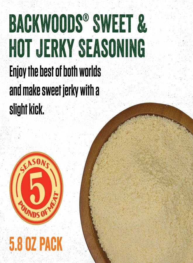 LEM Products Backwoods Sweet & Hot Jerky Seasoning, Ideal for Wild Game and Domestic Meat, Seasons Up to 5 Pounds of Meat, 5.8 Ounce Packet with Pre-Measured Cure Packet Included - Image 3