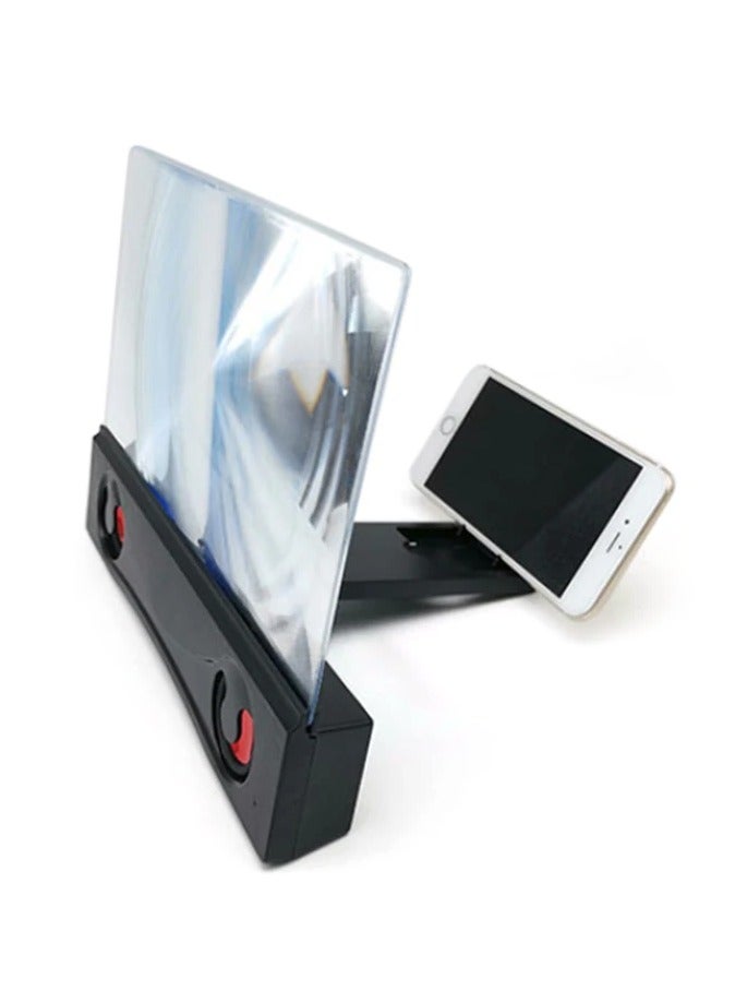 Foldable Phone Stand with Screen Amplifier, 12'' Phone Screen Magnifier with Bluetooth Speaker, Mobile Phone 3D Magnifier Projector Screen for Movies, Videos, and Gaming  - Image 4