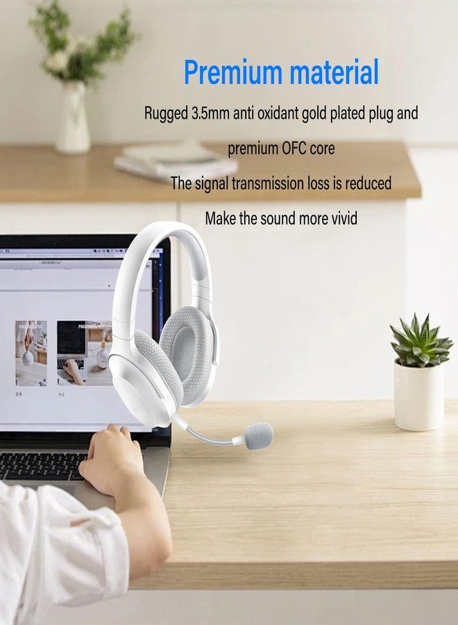 Yoidesu Mic Replacement for Barracuda X Game Headset, 3.5mm Detachable Gaming Boom Microphone with Foam (White) - Image 2