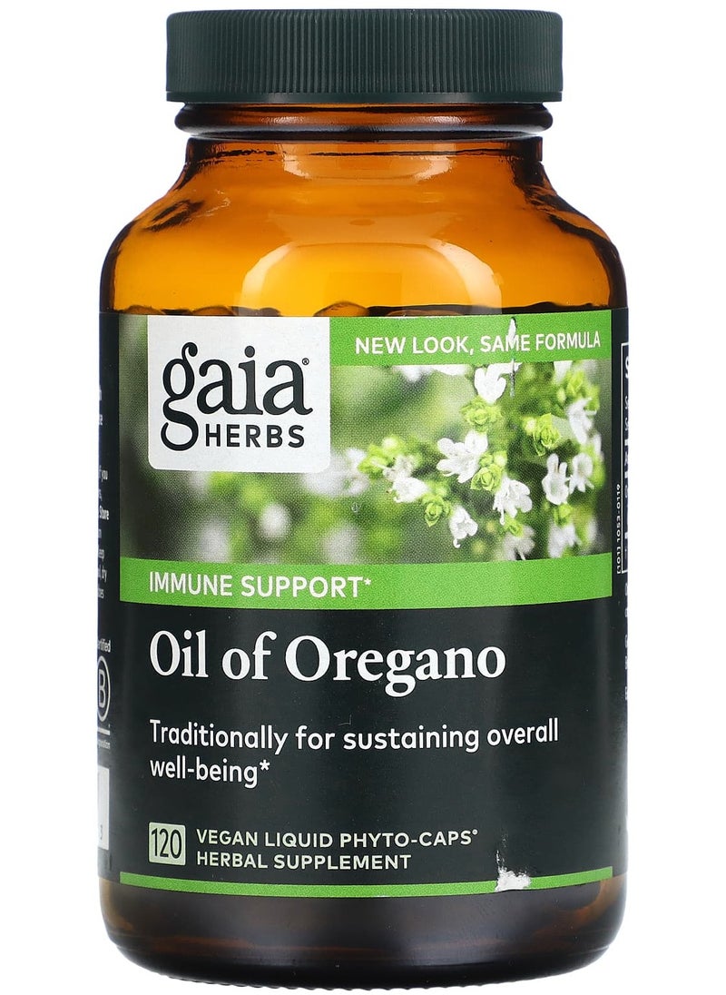 Gaia Herbs Oil of Oregano, 120 Vegan Liquid Phyto-Caps 