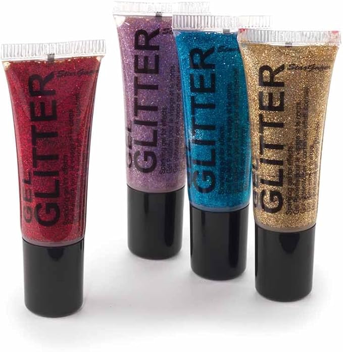 Gel Glitter Green Sparkling Glitter for your face body with fine nib applicator