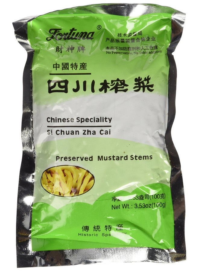 Fortuna Preserved Mustard Strips Si Chuan Zha Cai 3.5oz (3 PACKS) - Image 1