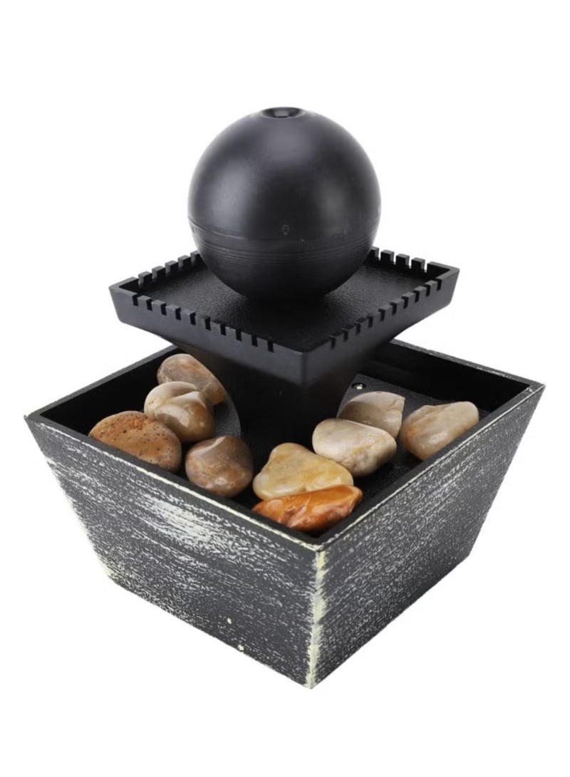 دينكس نافورة سطح الطاولة 3 فولت USB شلال صغير نافورة شلال كرة داخلية للمساحات الداخلية، ميزة مياه للاسترخاء DLC-31039 - Image 5