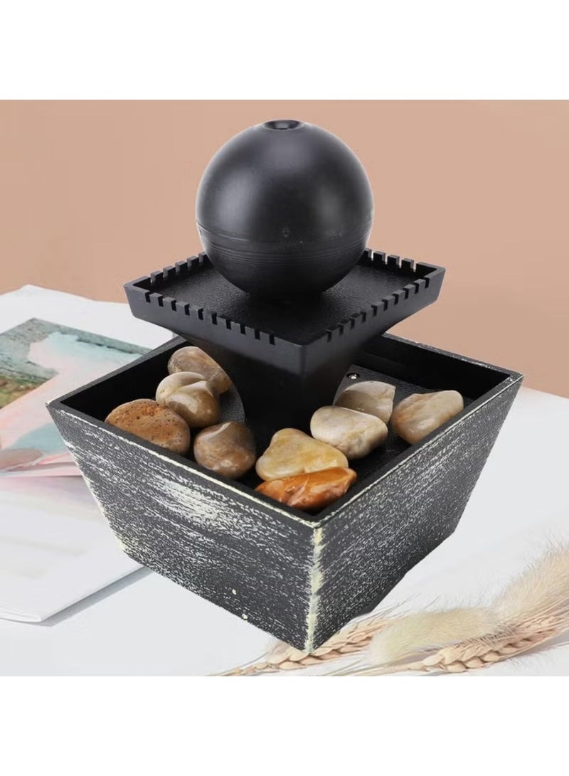 دينكس نافورة سطح الطاولة 3 فولت USB شلال صغير نافورة شلال كرة داخلية للمساحات الداخلية، ميزة مياه للاسترخاء DLC-31039 - Image 3