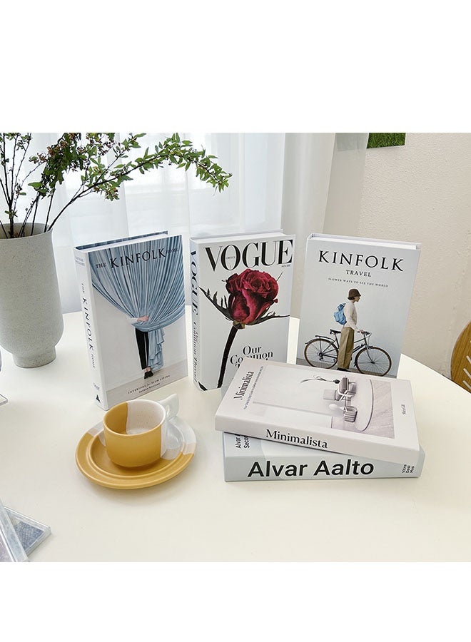 ZVEV Decorative Books for Home Decor,Set of 5 Stylish Fake Books of Room Books Decor Aesthetic,for Coffee Table Decor,Living Room, Table, Shelf Decor,Modern Hardcover Stacked Display Books - Image 5