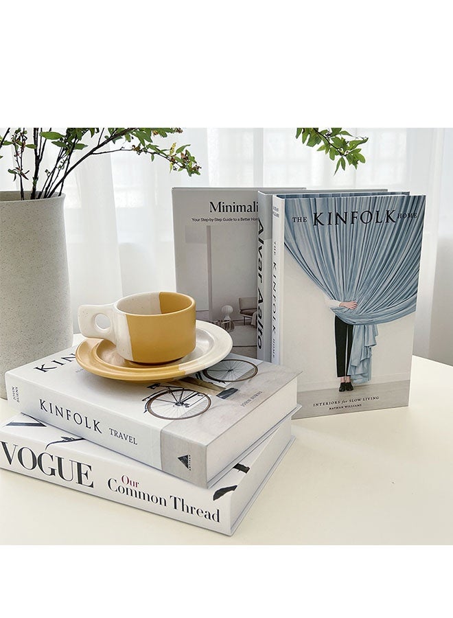 ZVEV Decorative Books for Home Decor,Set of 5 Stylish Fake Books of Room Books Decor Aesthetic,for Coffee Table Decor,Living Room, Table, Shelf Decor,Modern Hardcover Stacked Display Books - Image 4