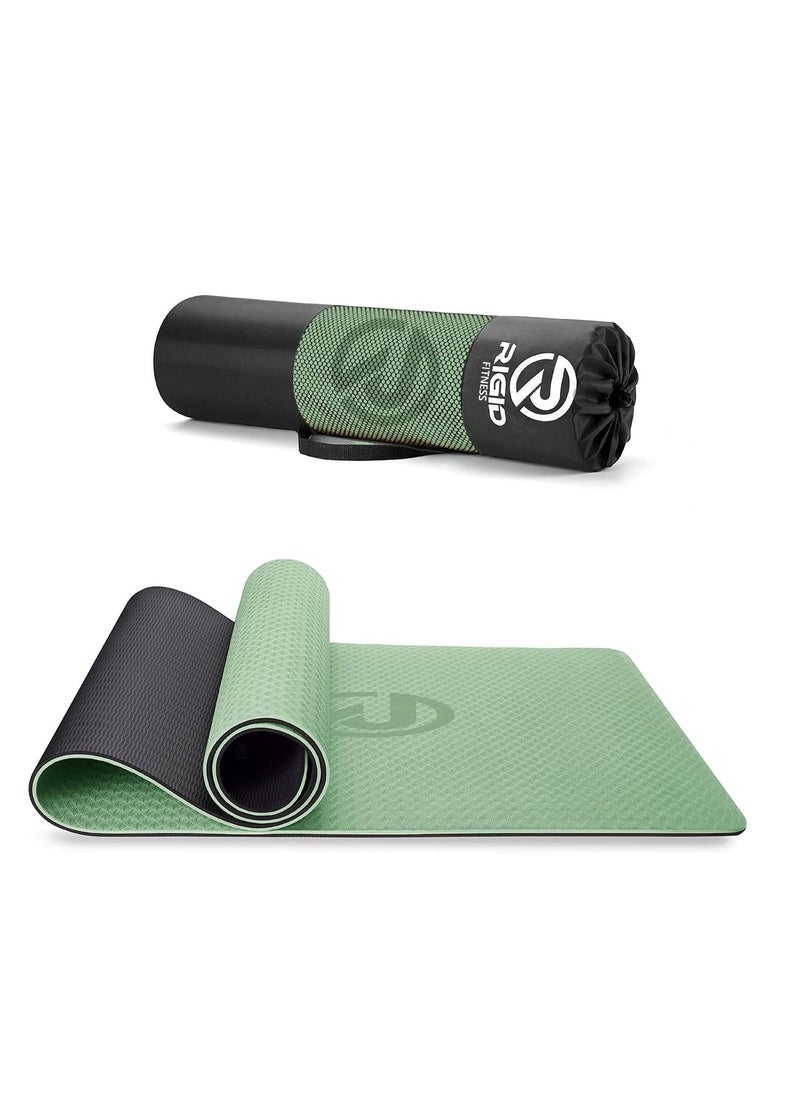 Thick Yoga Mat 8mm - Knees Supportive Exercise Mat - for Yoga, Pilates, Fitness Exercises and Home Exercise Fitness Mat - Non-Slip Yoga Gym Mat With Carrying Bag - 183*66cm (Green/Black) - pzsku/Z3ECE31D6665E7DFAC159Z/45/_/1685616833/fa48702d-e821-4364-95e1-7a06bd6e1cb7