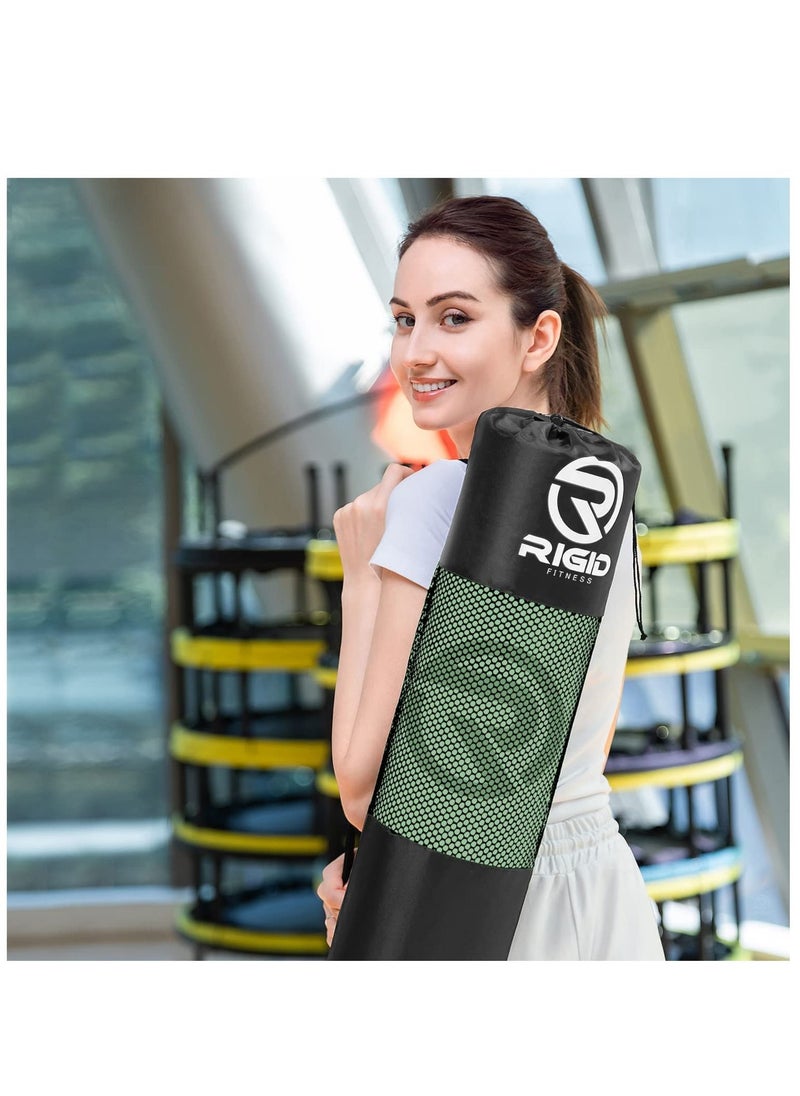Thick Yoga Mat 8mm - Knees Supportive Exercise Mat - for Yoga, Pilates, Fitness Exercises and Home Exercise Fitness Mat - Non-Slip Yoga Gym Mat With Carrying Bag - 183*66cm (Green/Black) - pzsku/Z3ECE31D6665E7DFAC159Z/45/_/1685616835/736346b6-5888-4b8d-909d-37d11621bddd