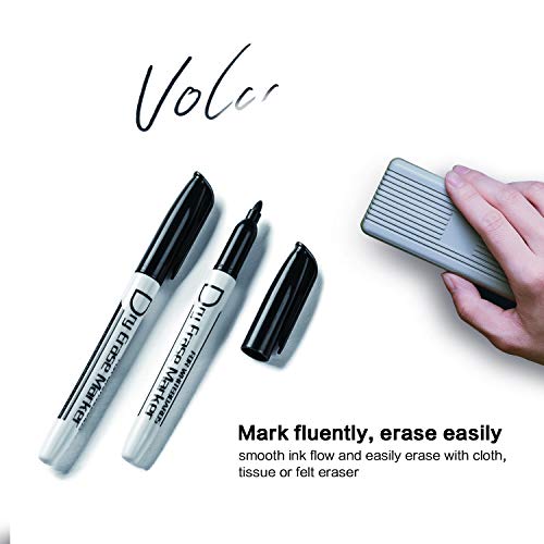 Volcanics Black Dry Erase Markers Bulk Pack of 60 Low Odor Fine Tip Whiteboard Pens for Whiteboard Dry Erase Calendar - Image 4