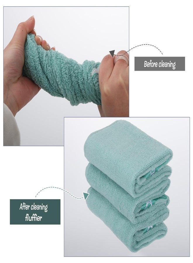 CODOHI 3 Pack Coastal Hand Towels for Bathroom 100% Cotton Embroidered Beach Bathroom Towels 13.4 x 29'' Starfish Blue Finger Towel Nautical Decorative Towel Gift for Summer Holiday - Image 3