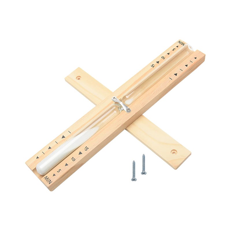 Sauna Hourglass Sand Timer Beech Wood 15 Minutes Accurate HourGlass Rotating Heat Resistant Wooden Hour Glass White Sand