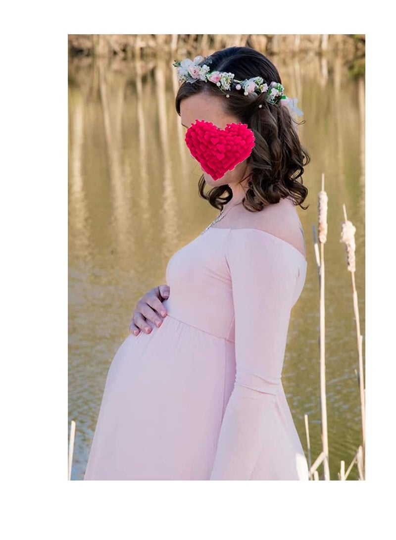 إسكدنيا Boho Flower Headband Hair Wreath Floral Garland Crown Halo Headpiece with Ribbon Wedding Festival Party - Image 3