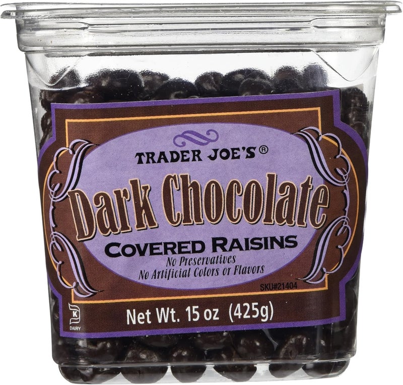 Trader Joe's Dark Chocolate Covered Raisins - Image 1