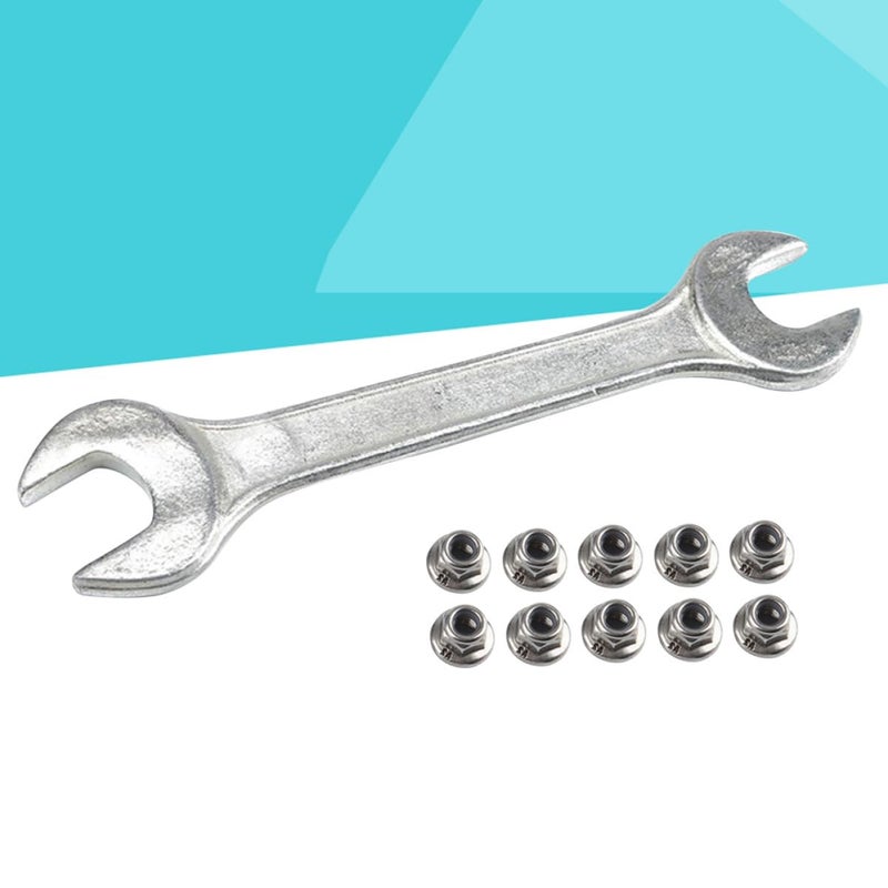 Stainless Steel Self Locking Nuts With Serrated Flange And Wrench 10pcs - Image 5