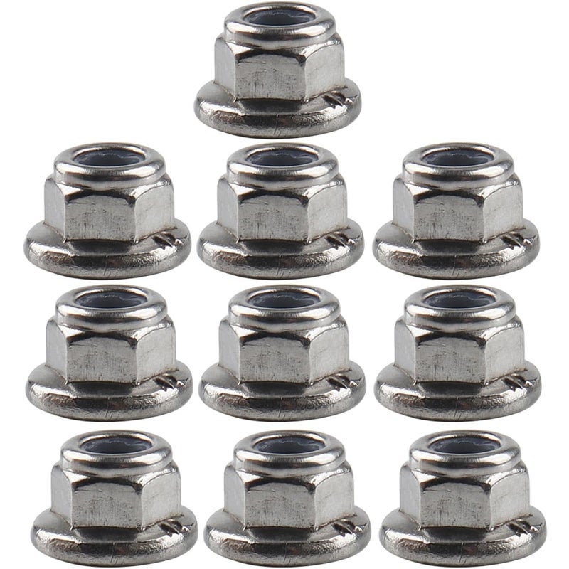 Stainless Steel Self Locking Nuts With Serrated Flange And Wrench 10pcs - Image 2