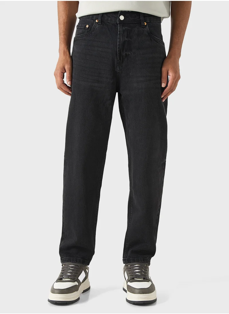 لي كوبر Lee Cooper Solid Mid-Rise Jeans