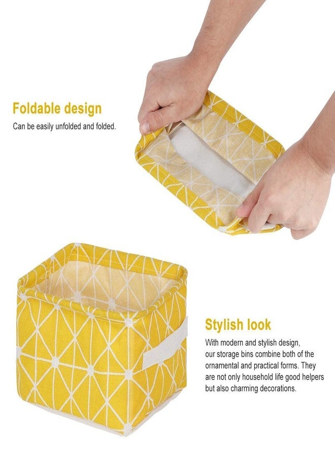 MVM Enterprise (Pack of 2 Foldable Storage Box Canvas Baskets for Organizing with Handles, Small Storage Box, Cube, Foldable Multipurpose Storage Box, Closet, Desk, Baby Storage Organizer - Image 2