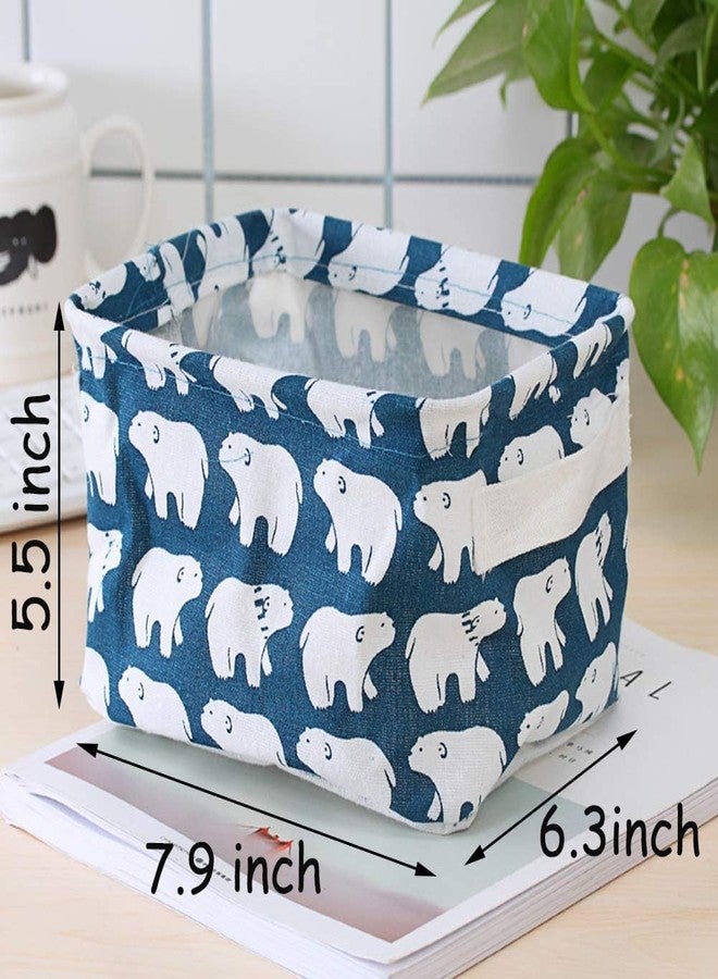 MVM Enterprise (Pack of 2 Foldable Storage Box Canvas Baskets for Organizing with Handles, Small Storage Box, Cube, Foldable Multipurpose Storage Box, Closet, Desk, Baby Storage Organizer - Image 4