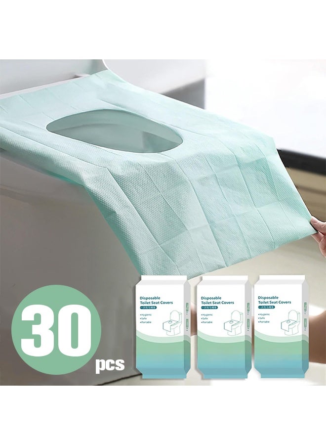 GIFT 30 Pack Toilet Seat Covers Disposable, 40*60cm Portable Toilet Liners Travel Seat Cover for Outdoors,Hotel, Hospital, Travel, Public Toilet Seat Cover - Image 1