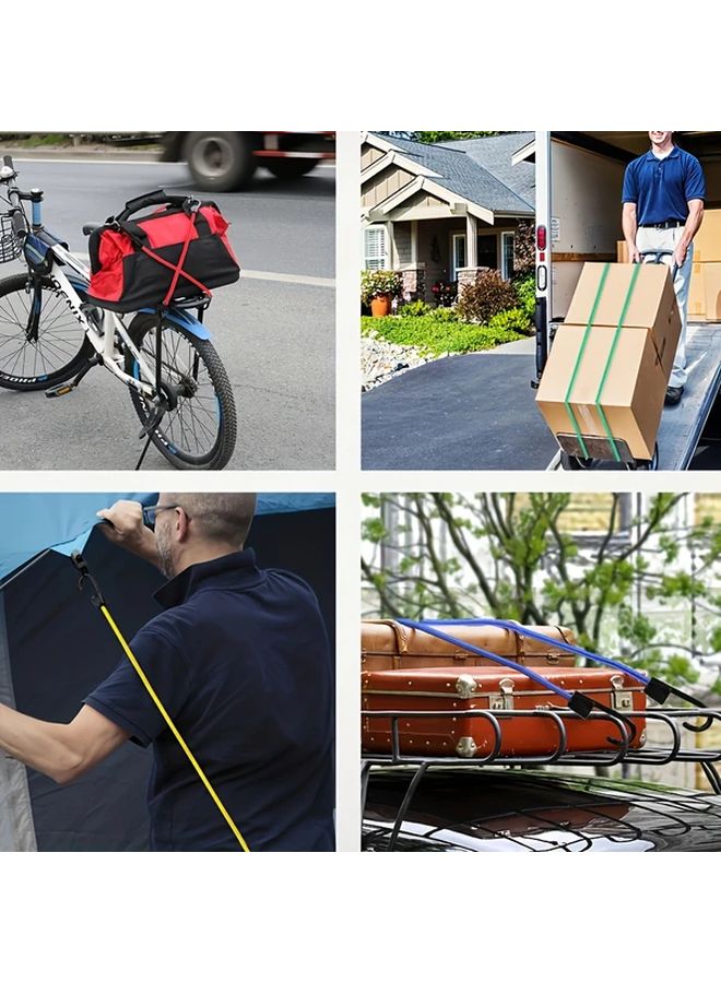 60pcs Multi Color Motorcycle Luggage Rope Heavy Duty Outdoor Car Bungee Cords - Image 4