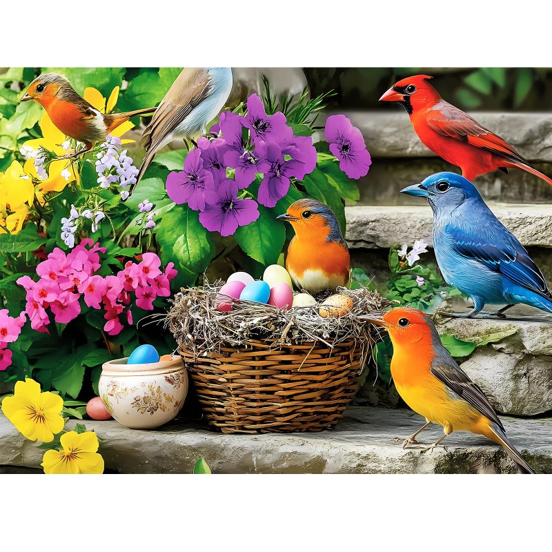 VOLUVOLU 300 Piece Puzzle for Adults Colorful Birds Jigsaw Puzzle Colorful Hummingbird Animals Puzzles Bird Lover Challenging Puzzles for Friends Family Activity Game Nights Gifts 205x15 in - Image 2