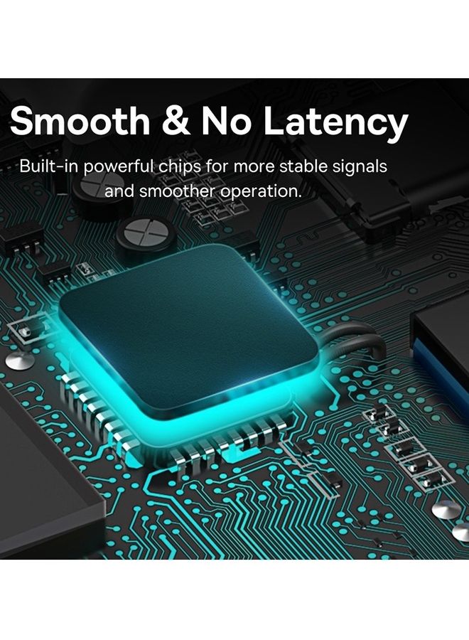 بيسوس موزع ومحول منافذ USB 3.0 وناقل بيانات بـ 4 منافذ بسرعة عالية 5 جيجابايت في الثانية يتوافق مع أجهزة سيرفيس برو وماك بوك وماك ميني وآي ماك وديل إكس بي إس وسامسونج جالاكسي تاب وفلاش درايف USB أسود - Image 4