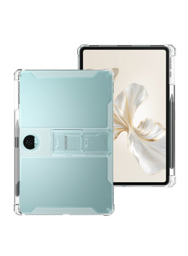 eGreen99 for Honor Pad 9 12.1 Inch Case Cover,Transparent flash ultra-thin shockproof hard protective cover with bracket, built-in bracket, TPU inner bumper，Clear - Image 4